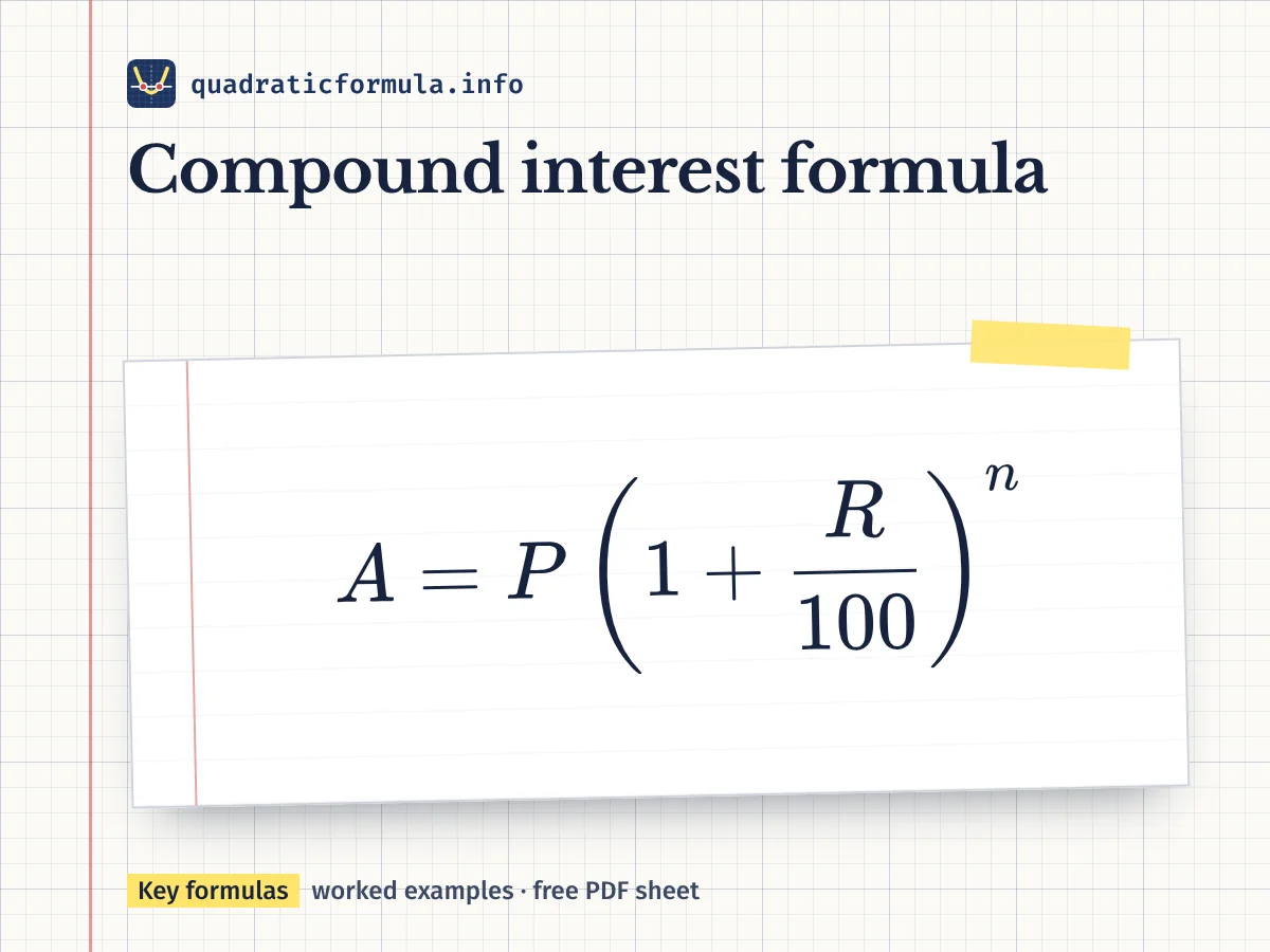 Compound interest formula