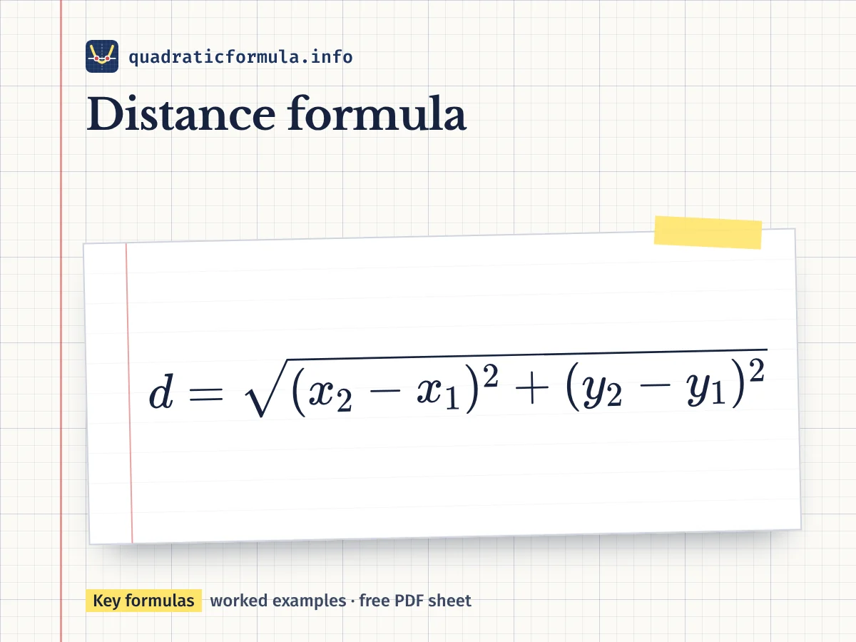 Distance formula
