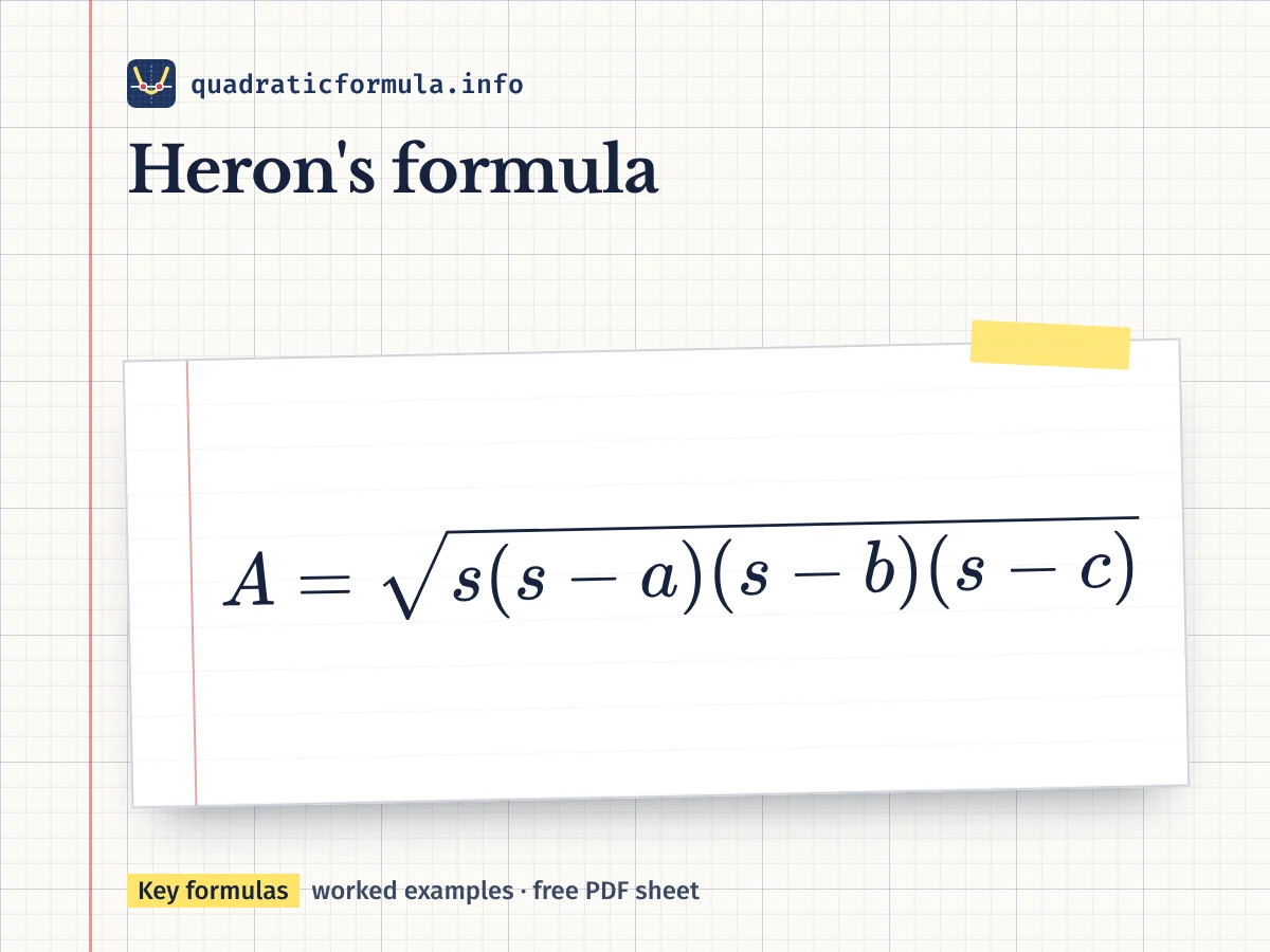 Heron's formula
