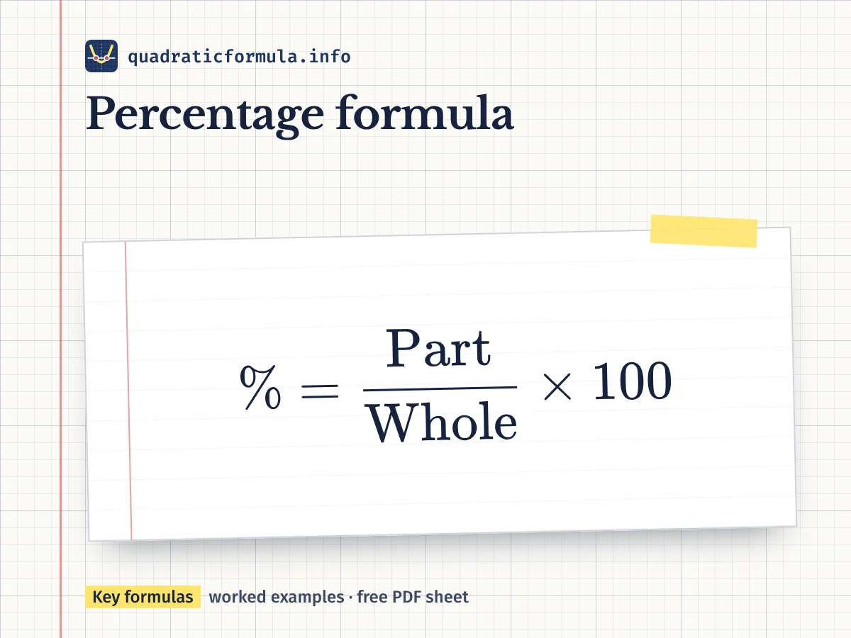 Percentage formula