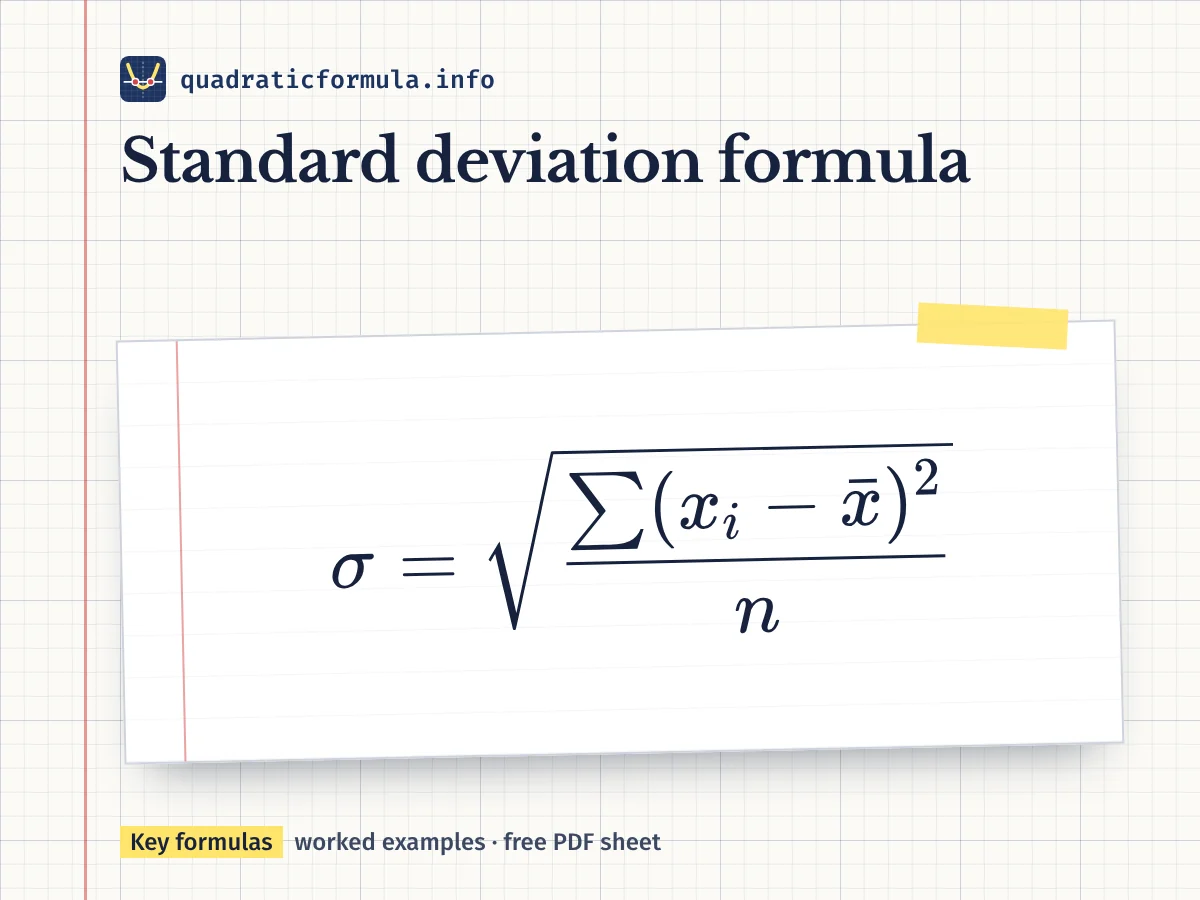 Standard deviation formula