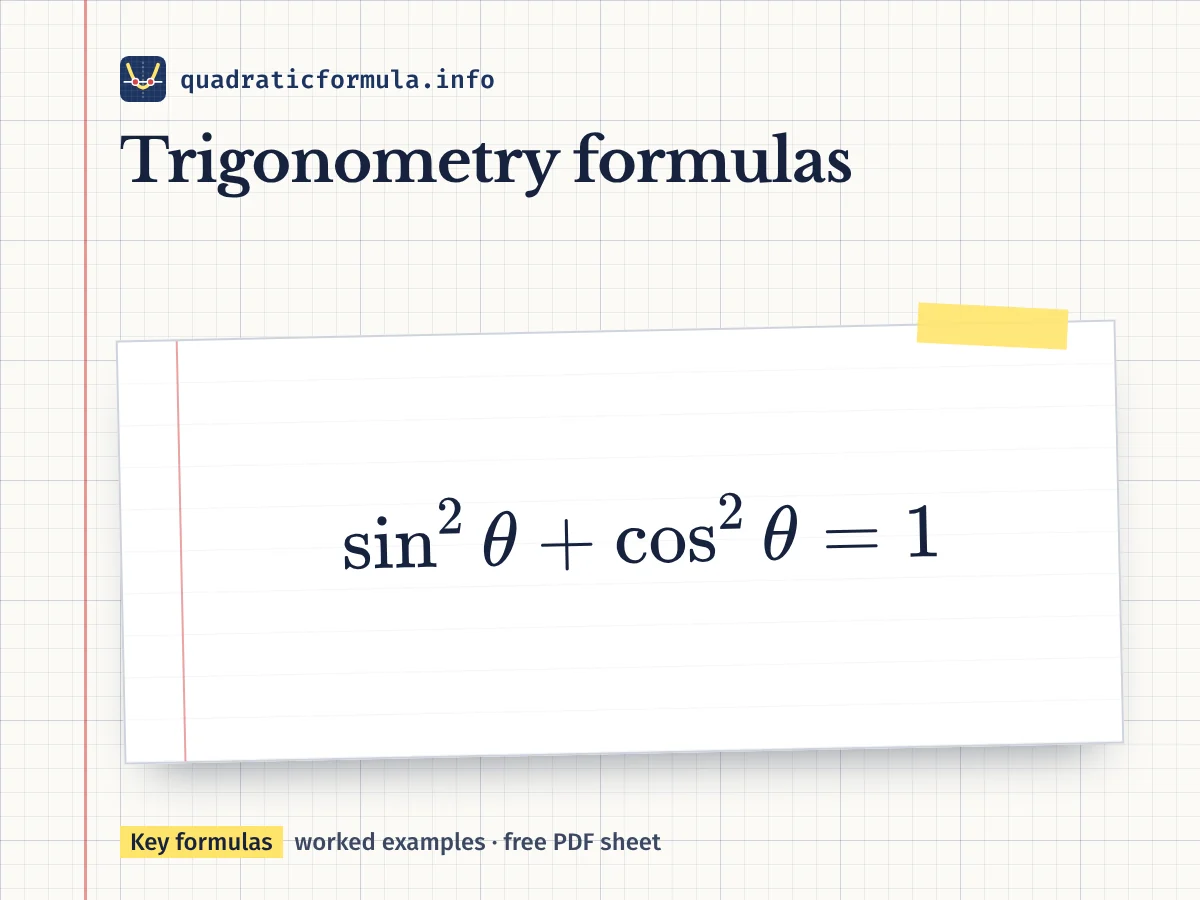 Trigonometry formulas