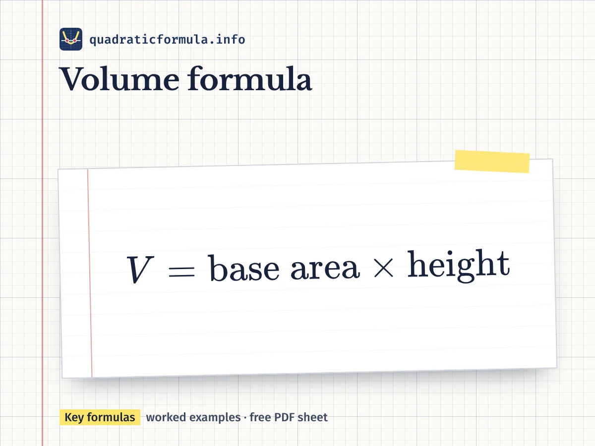 Volume formula